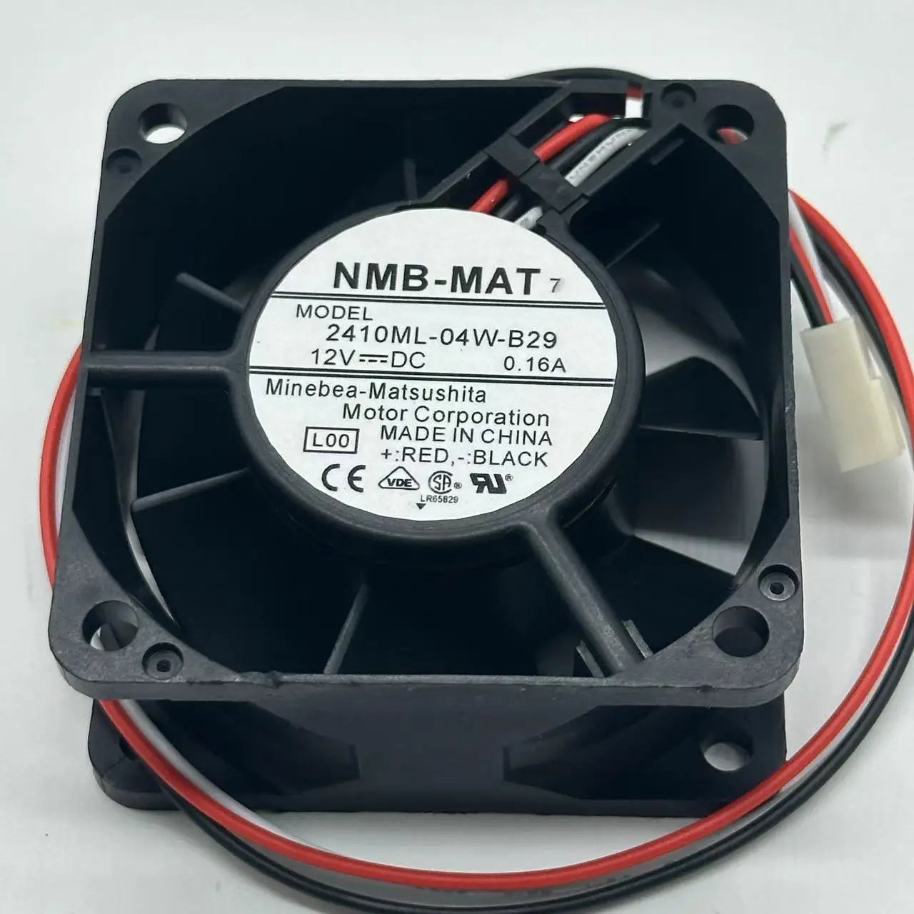 NMB-MAT 2410ML-04W-B29 L00 DC 12V 0.16A 60x60x25mm Server Cooling Fan