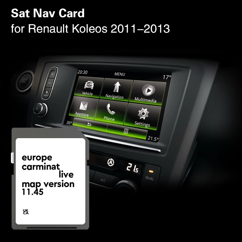 for Renault Koleos 2011 2012 2013 Sat Nav Coverage Slovakia Sweden Hungary Navigation SD Memory Card