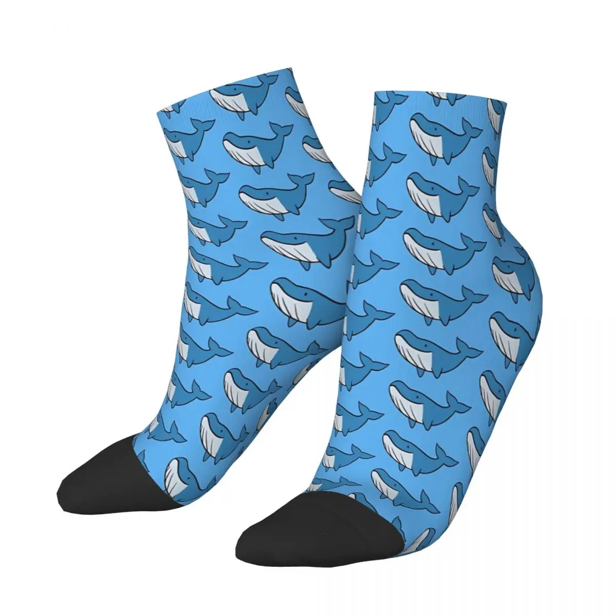 Blue Whale Ankle Socks Male Mens Women Autumn Stockings Polyester