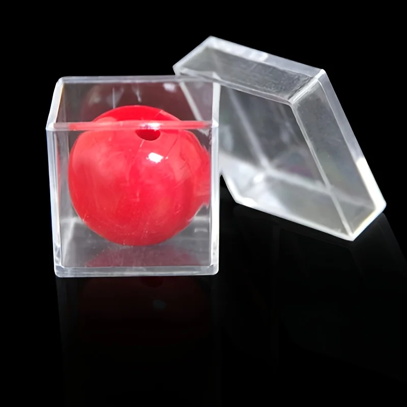 [Zaubertrick, Red Ball Illusion] Red Ball Penetration Illusion Zaubertrick mit transparenter Box |   Close-Up Magic Prop für Hallow