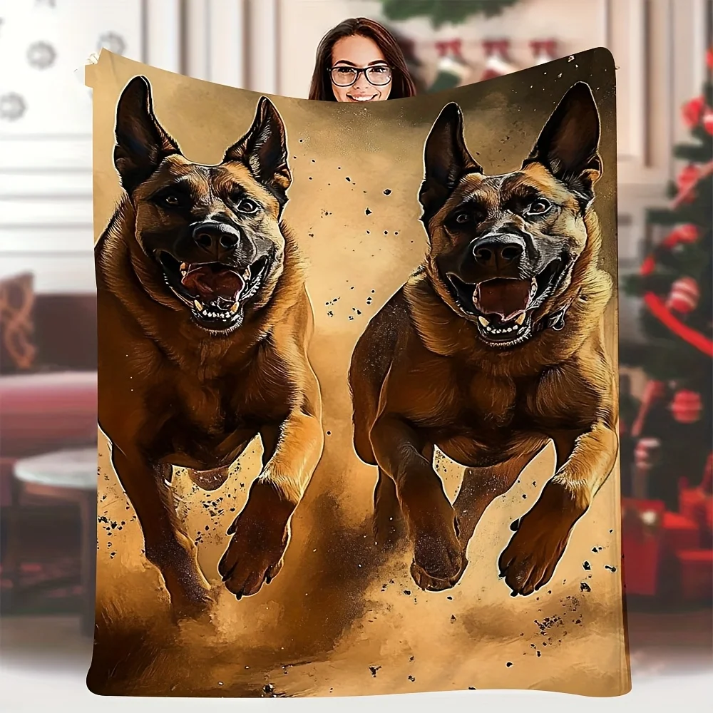 Luxury Doberman Dog Lover Nap Blanket Throw Pet Gift Cozy Animal Pattern Fleece Blanket Home Decor for Canine Owners