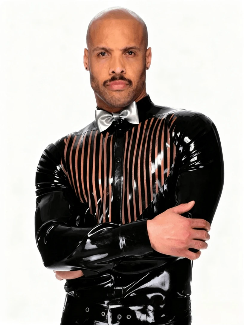 

Классический латексный галстук-бабочка по индивидуальному заказу — идеальные воротники рубашки, застежка-гвоздик сзади, клубная одежда