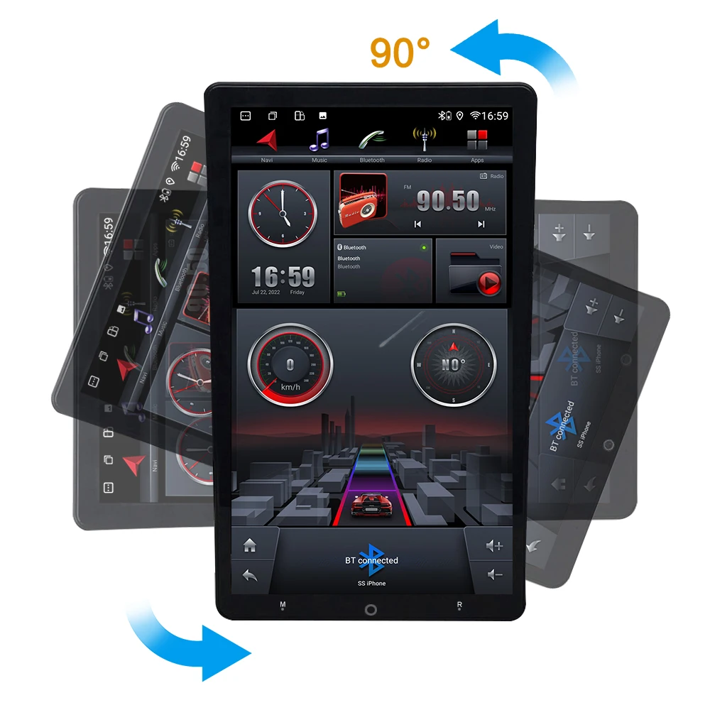 2026 Dashboard Universal 2 Din 13 Inch Android 10 IPS Touch Screen Multimedia Car Audio Auto Stereo Car Radio Player