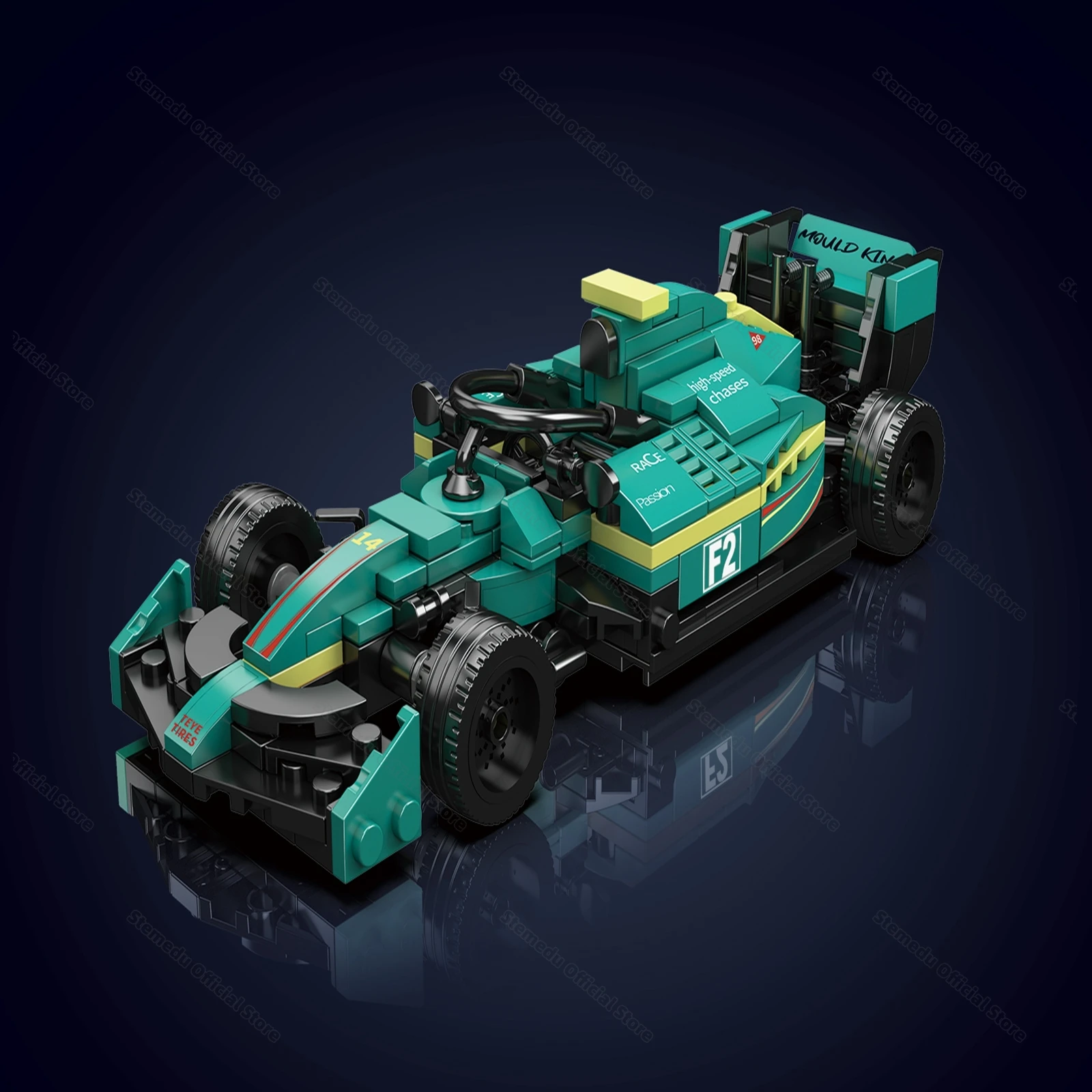 Mould King 308pcs Creative Building Blocks Model 8-Grid Car Model DIY Assembly Stem Educational Kit DIY Bricks Toy Gift for Kids