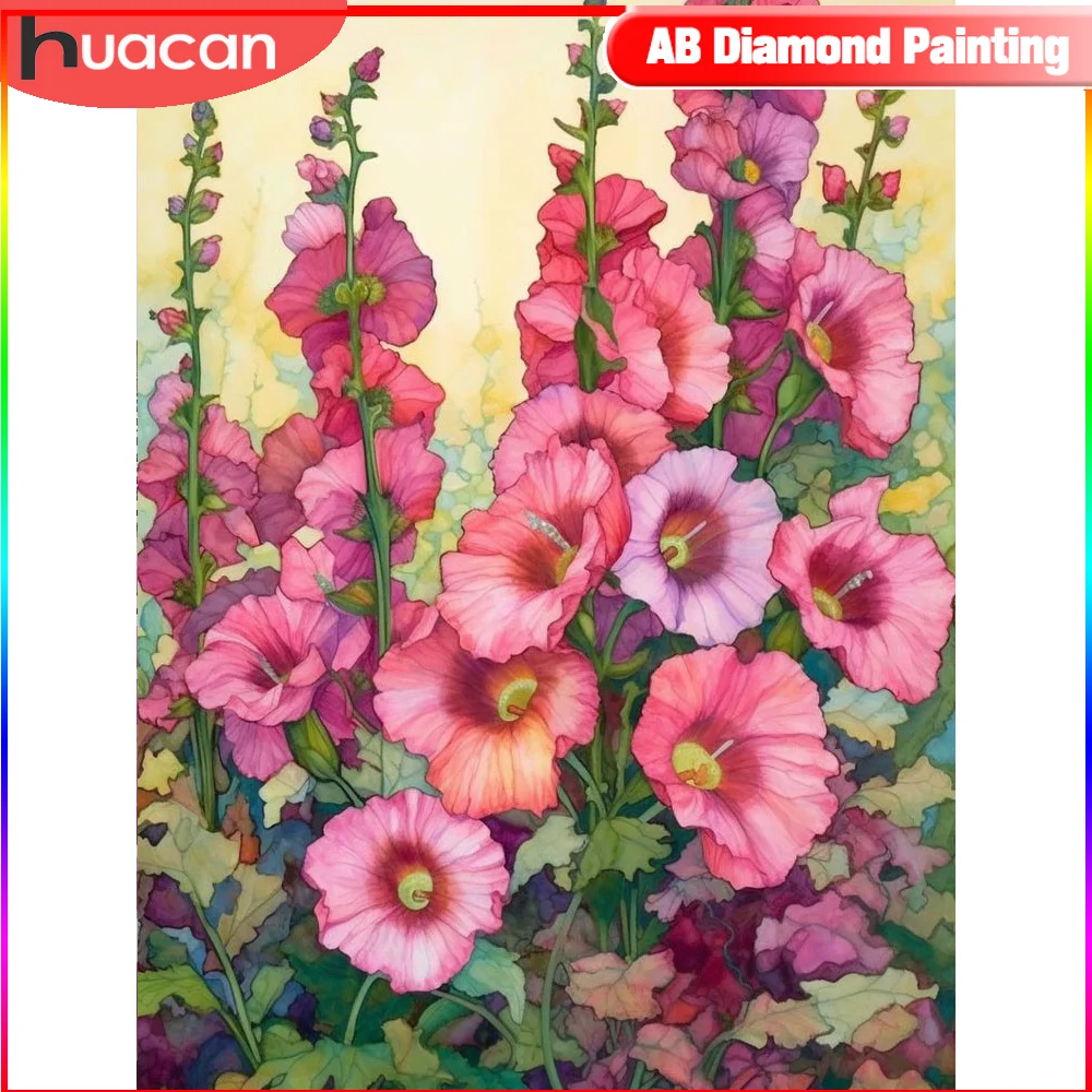 

HUACAN Diamond Painting Flower Picture Of Rhinestones Mosaic Beautiful 5D DIY Home Decorative Gifts