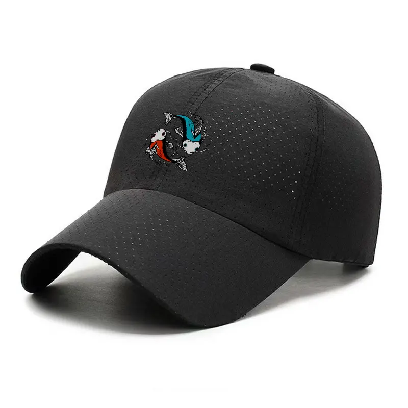 Koi Yin Yang Fish Quick Dry Baseball Cap Unisex Outdoor Sports Hat