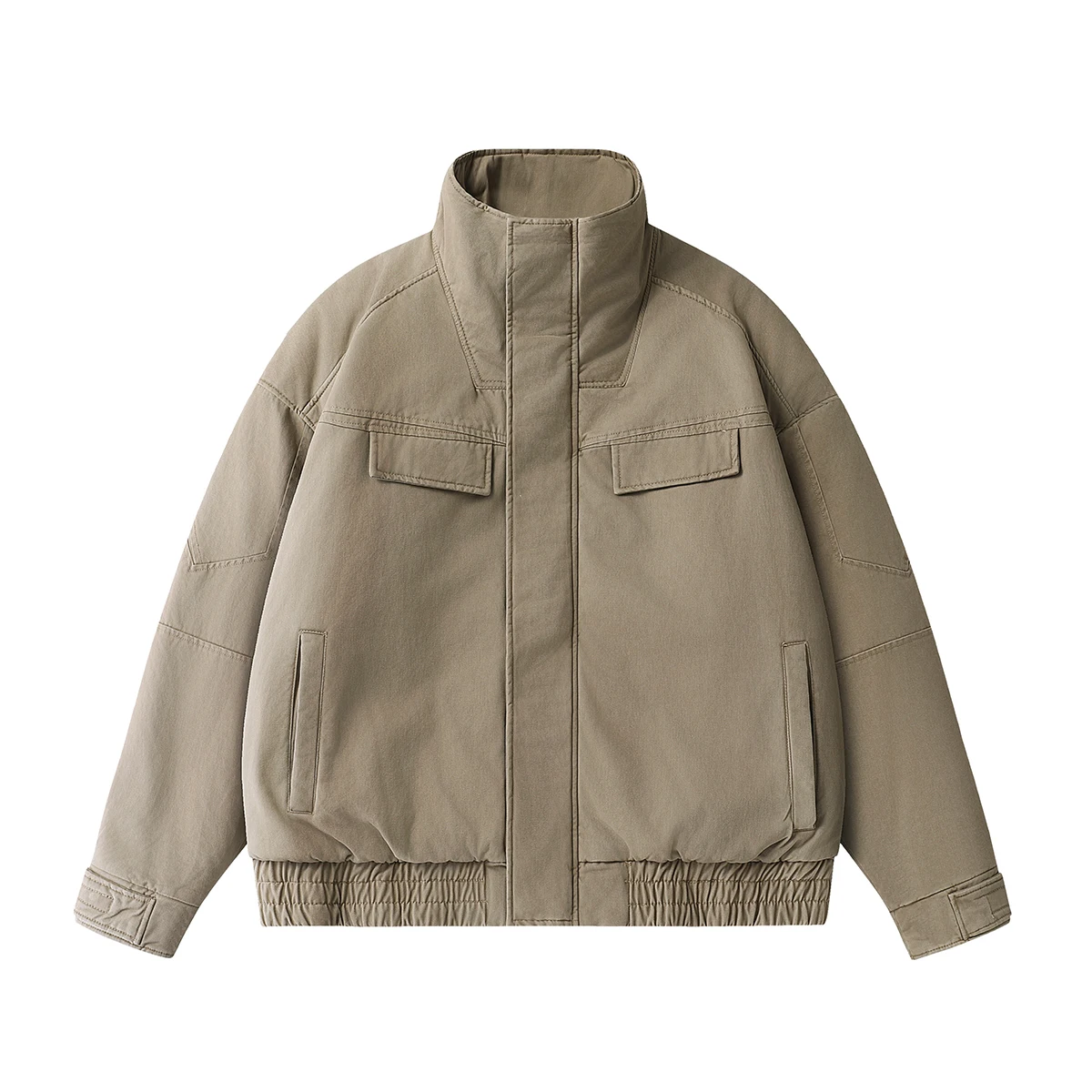 Men's Fashion Solid Color Jacket Parkas Men 2025 Winter New Long Sleeve Thick Outerwear Coats Simple Pocket Decoration Parkas