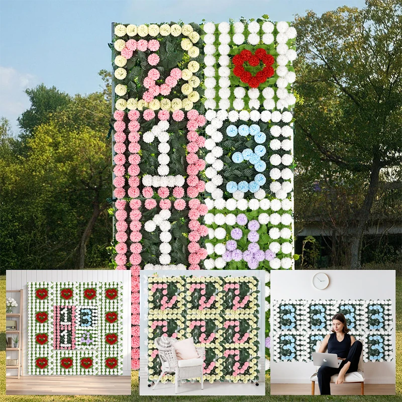 

Искусственные цветы из шелка, 3D-панель для декора стен, свадебное украшение, декоративная стена из цветов для дома, фон для фотосессий, декор для детского праздника