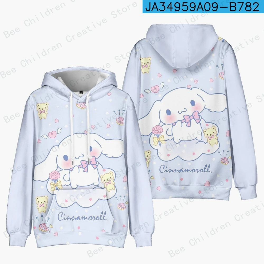 Cinnamoroll Melody Graphic Hoodie Clothes Children\'s Girls and Boys Fashion Casual Sweatshirt Soft Long Sleeve Tops Pullovers