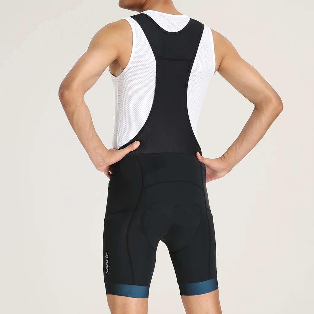 Santic Heren Zomer Fietsen Bib Shorts MTB Ademende Fietsbroek Road Fietsbroek Comfortabele hoogelastische Cyclus Bib Shorts