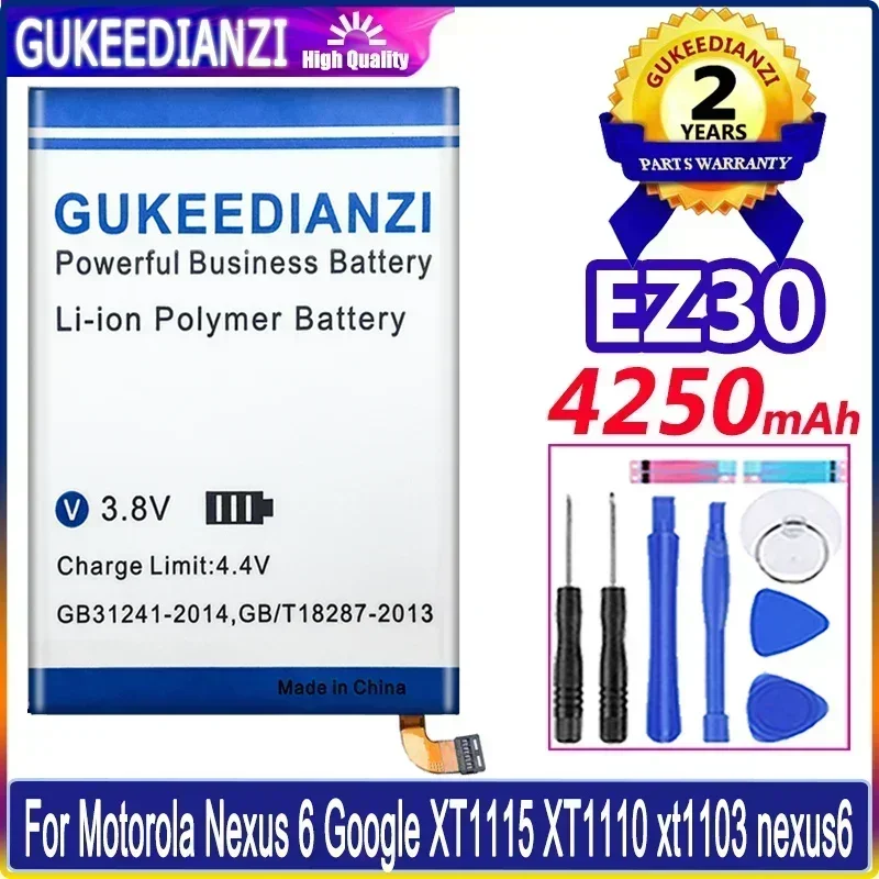 

EZ30 4250mAh Phone Battery For Motorola Nexus 6 Phone Battery For Google XT1115 XT1110 Xt1103 High Capacity