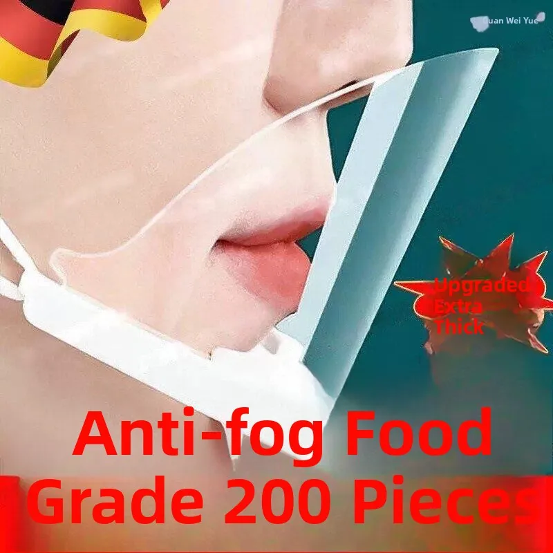 

Plastic Face Mask Transparent Food Grade Splash Proof Chef Restaurant Hotel Service Staff Protection Earloop Disposable Mask