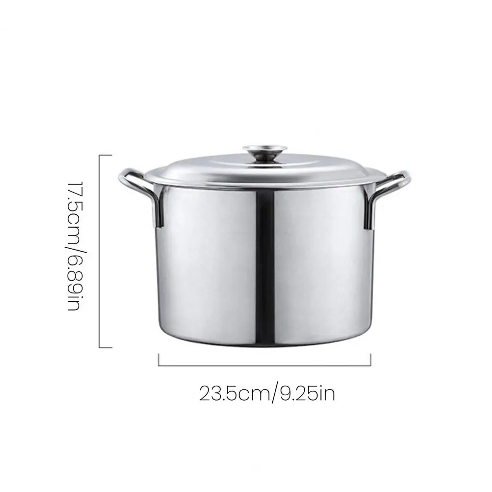 وعاء الحساء الفولاذ المقاوم للصدأ وعاء الحساء الفولاذ المقاوم للصدأ مع غطاء للطهي الثقيلة التعريفي جاهز مثالي للمطاعم الكبيرة