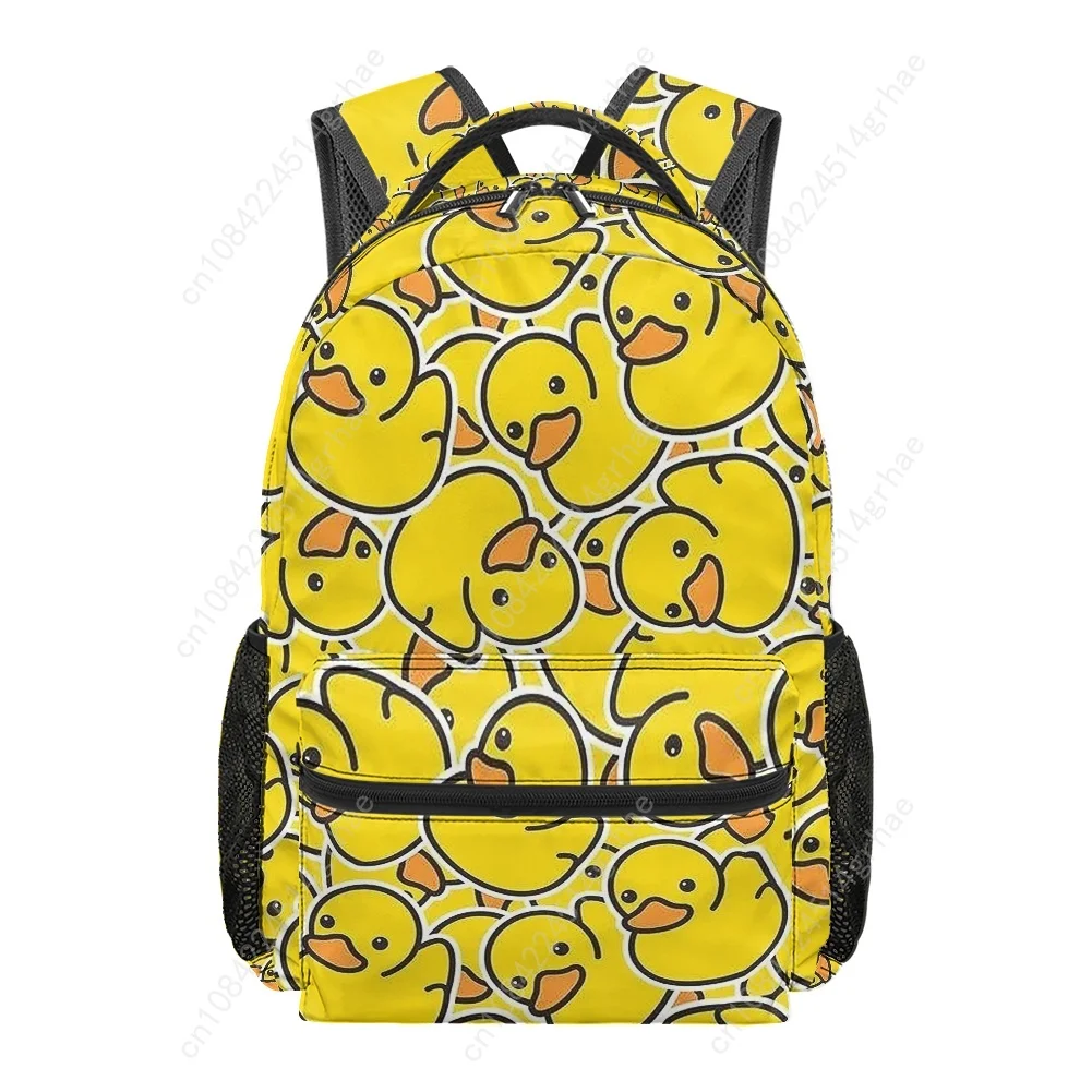 Yellow Duck All-over Print Student Backpack Custom Casual Suitable for Travel and Camping Lightweight, and Easy To Clean