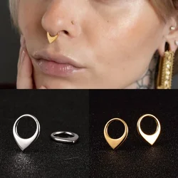 Vanku 1PCS Septum Rings Clip 316L Surgical Stainless Steel Nose Rings Tragus Helix Hoop Piercing Women Body Jewelry New Gift