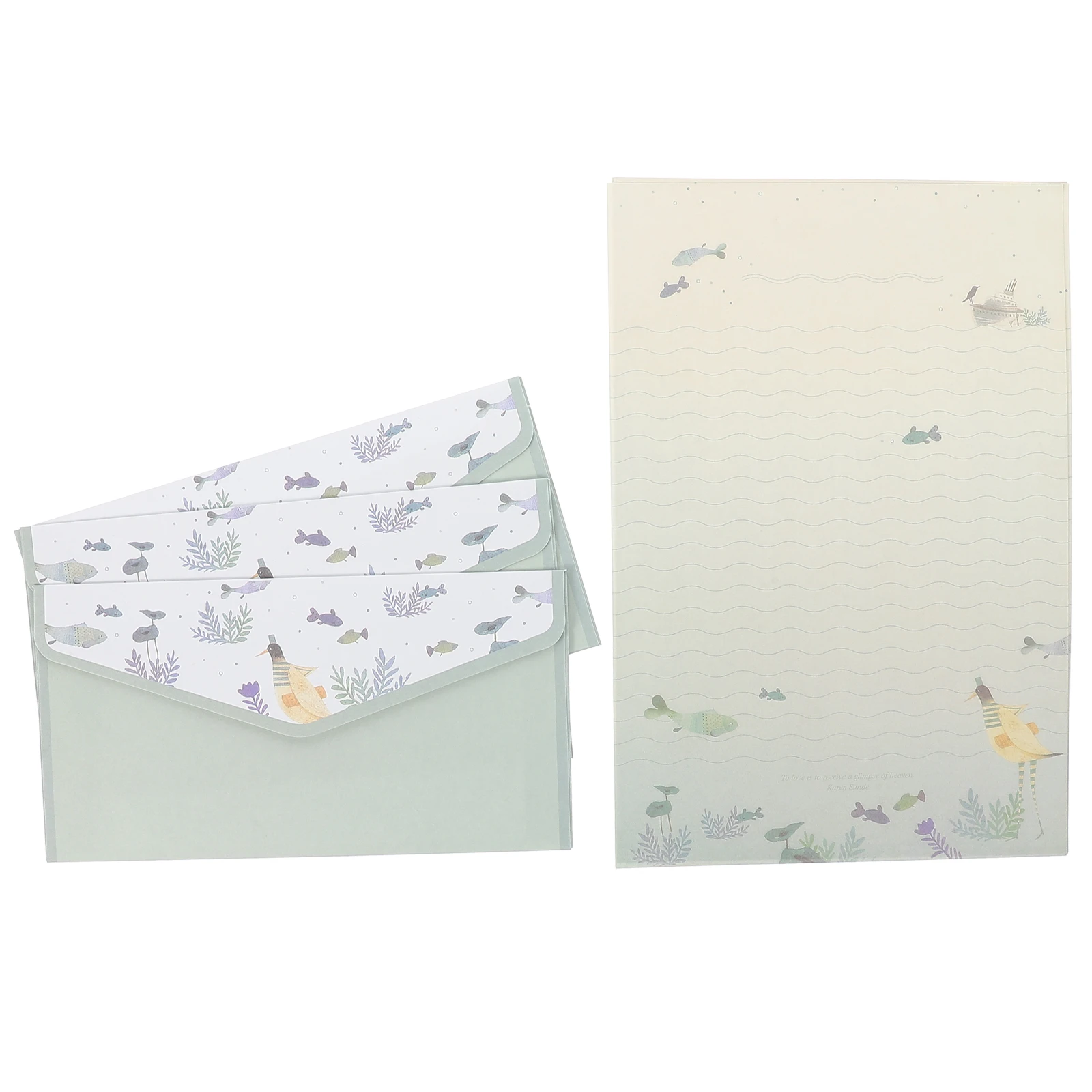 

4 Sets Envelope Stationery Colored Envelopes Paper Letter Kit for Writing Vintage
