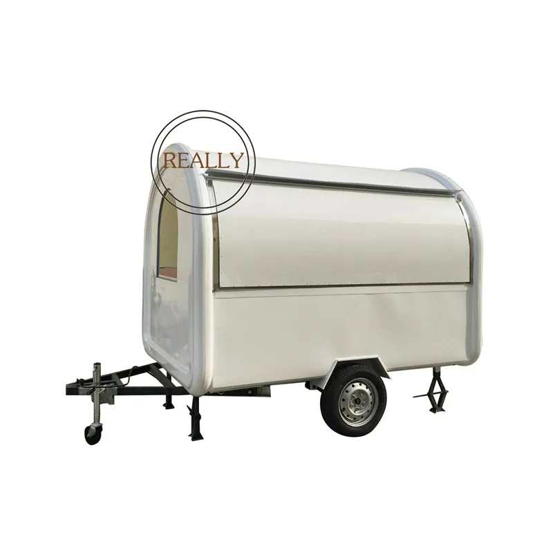 Free shipping by sea food cart mobile for selling sandwich, french fries, hot dog, ice cream roll, coffee etc. inside customized