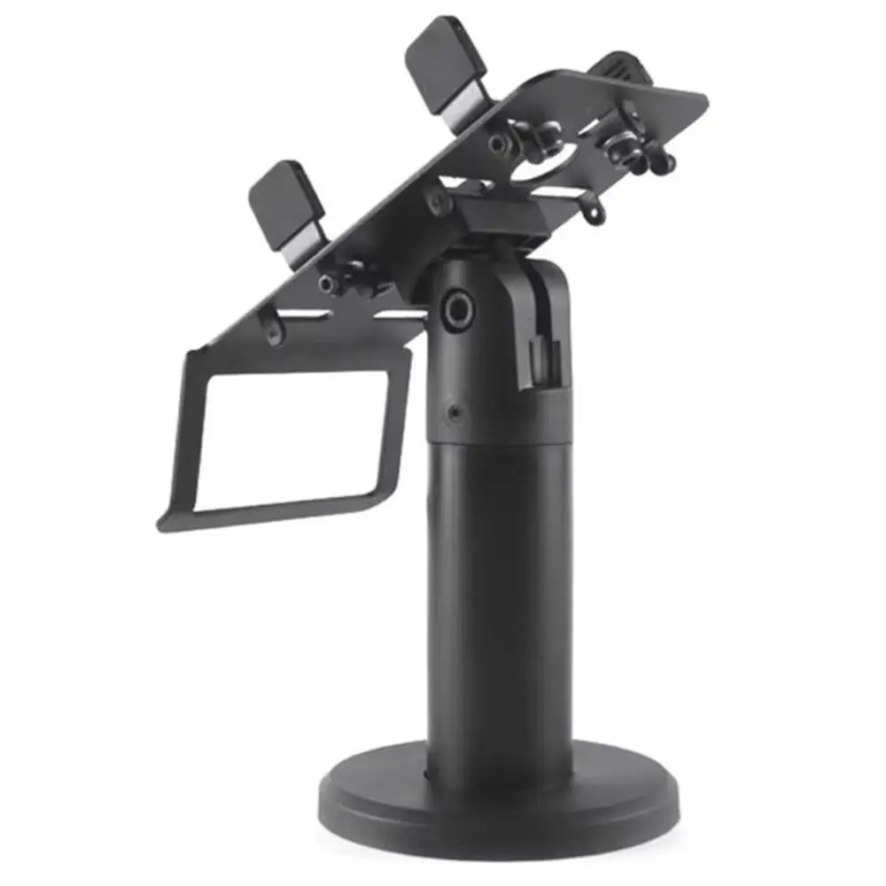 Soporte Universal para Terminal de tarjeta de crédito, instalación adhesiva, rotación de 360 grados, soporte para máquina POS, garras ajustables atornilladas