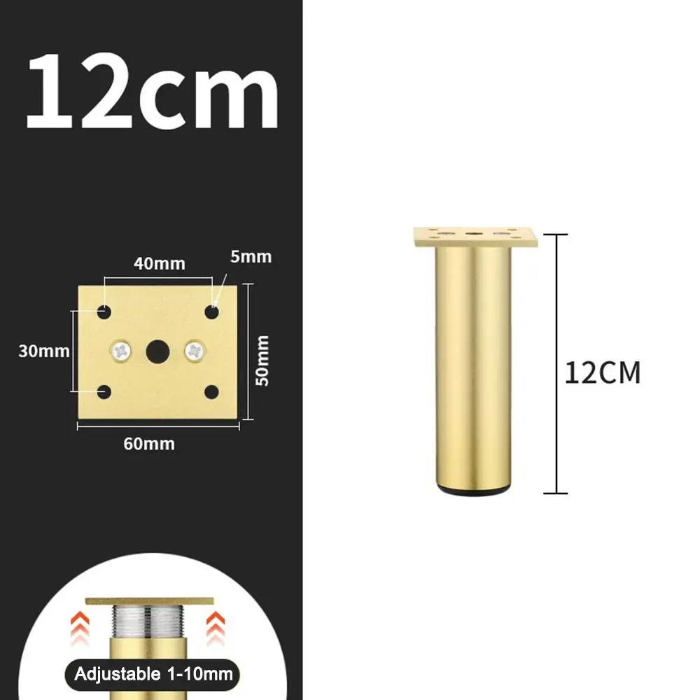 Gambe per mobili in lega di alluminio Sostituzione regolabile per comodino Scatola portaoggetti Gamba resistente all'usura Antigraffio