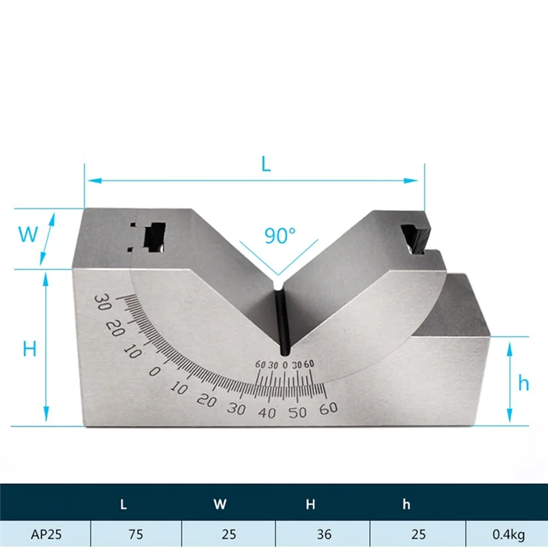 Регулируемый угловой датчик Прецизионный угловой датчик Шлифовальный станок Фрезерный станок Угловая подушка Блок AP25 V-типа