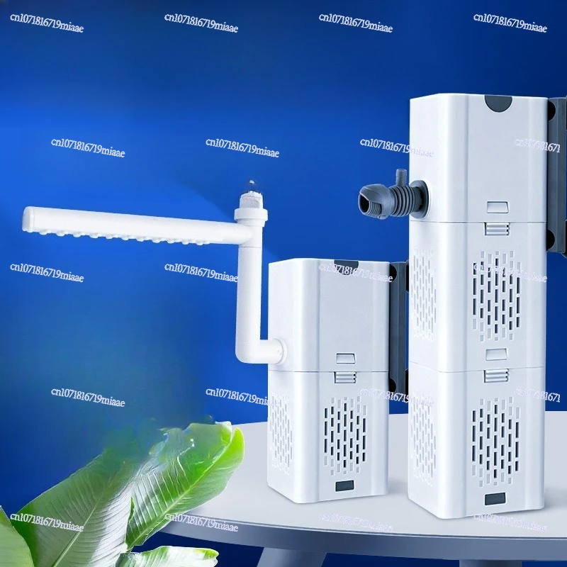 

10w Aquarium Filter Pump Ultra-quiet Suitable for 30-40cm Built-in Oxygen Pump Water Circulation 220V 700L/h Fish Tank Filter