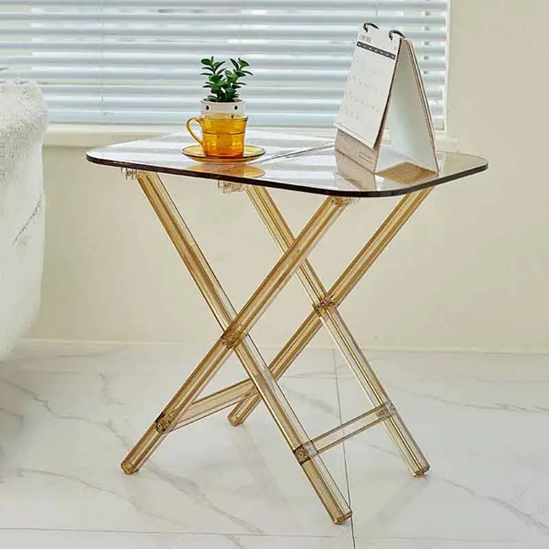 k*-Nordic Furniture,Folding Tea Table,Home Living Room Sofa Side Table,Transparent Coffee Table,Creative Storage Desk,Storage Ra