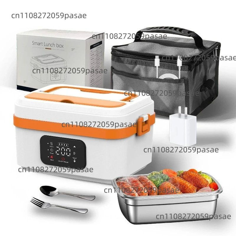 Self-Heating Insulated USB-Powered 304 Stainless Steel Inner Pot Button Control Portable Office Lunch Box