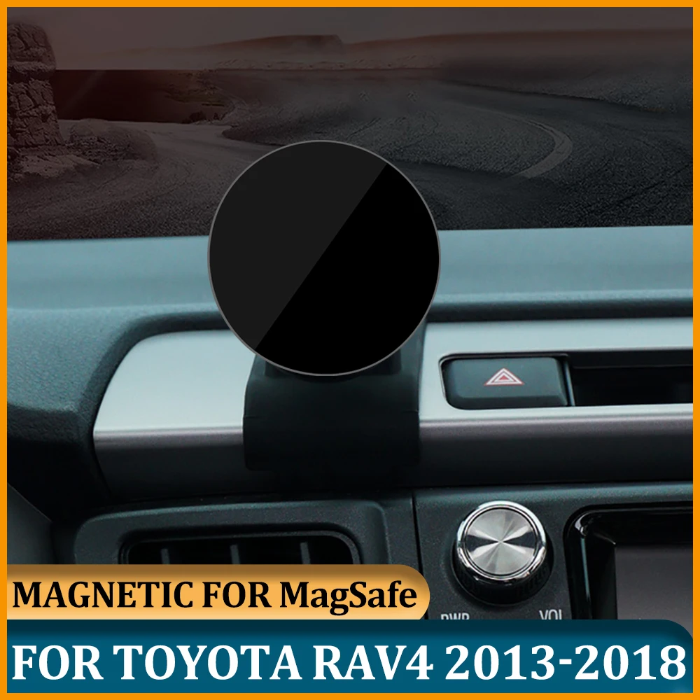 Updating Magnetic Car Phone Bracket For Toyota RAV4 2016 2017 2018 For Magsafe No Charging Phone Holder For RAV4 2013 2014 2015