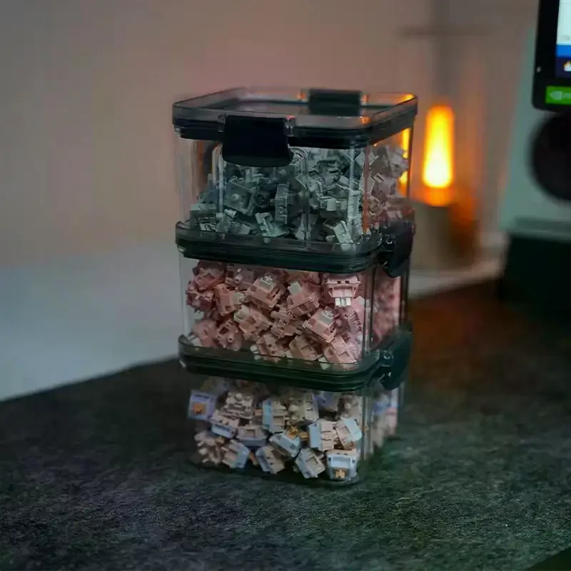 Keyboard Switches Container Storage Box PC Polycarbonate Switches Box For Mechanical Keyboard 460ml Multi-purpose Use