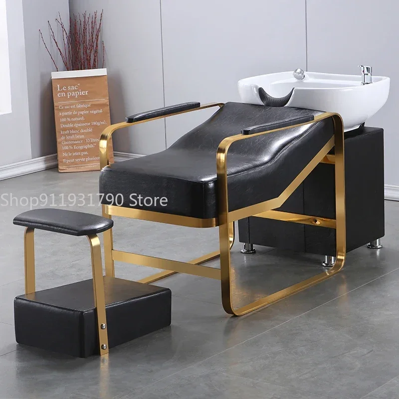 Head Spa Shampo Chair Massage Comfort Water Circulation Hair Wash Bed Luxury Therapy Lettino Massaggio Salon Equipment MQ50XF