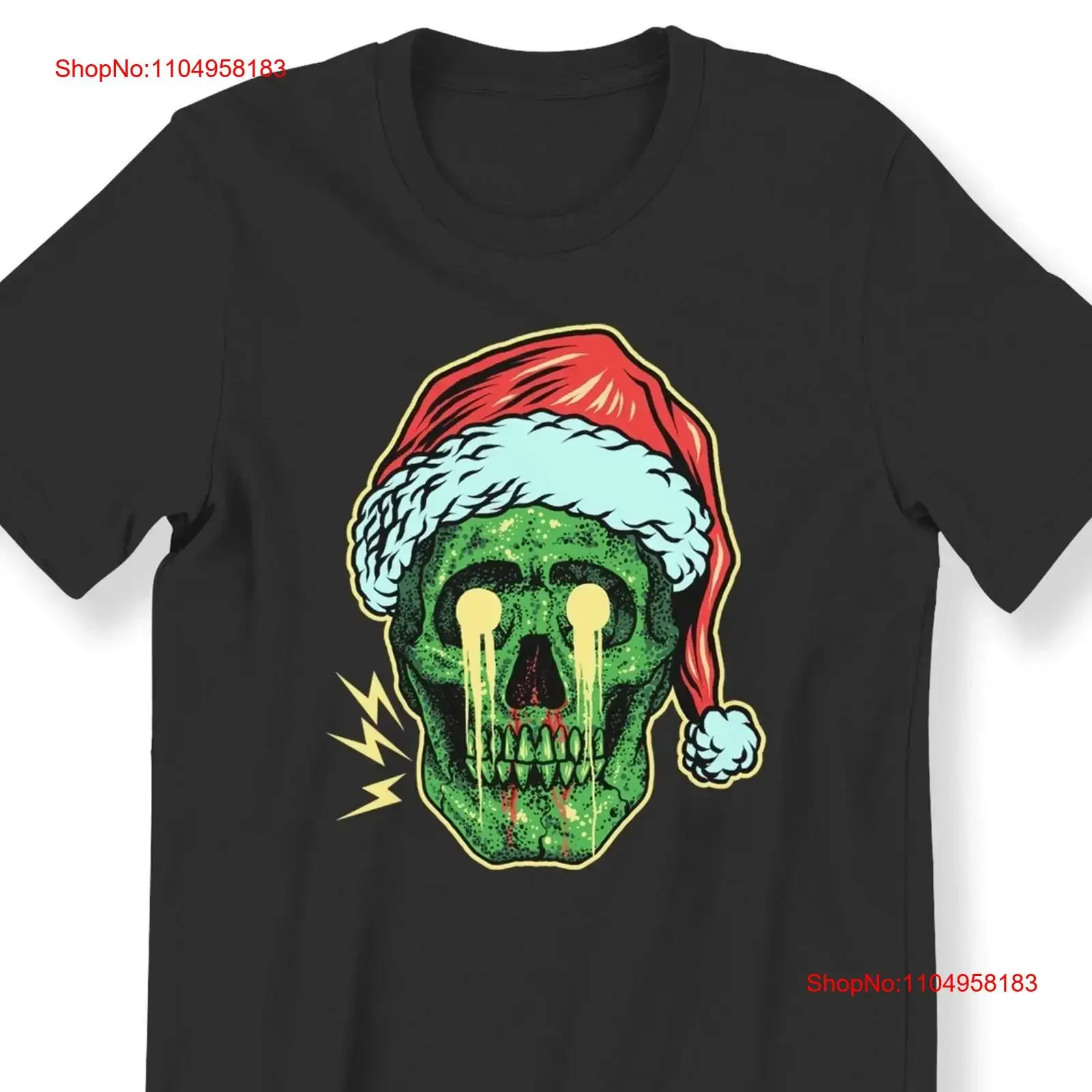 

14, Рождественский череп с шляпой Санта-Клауса для мужчин и женщин, футболка, винтажный стираный топ для повседневной носки, дизайнерская одежда, растянутый