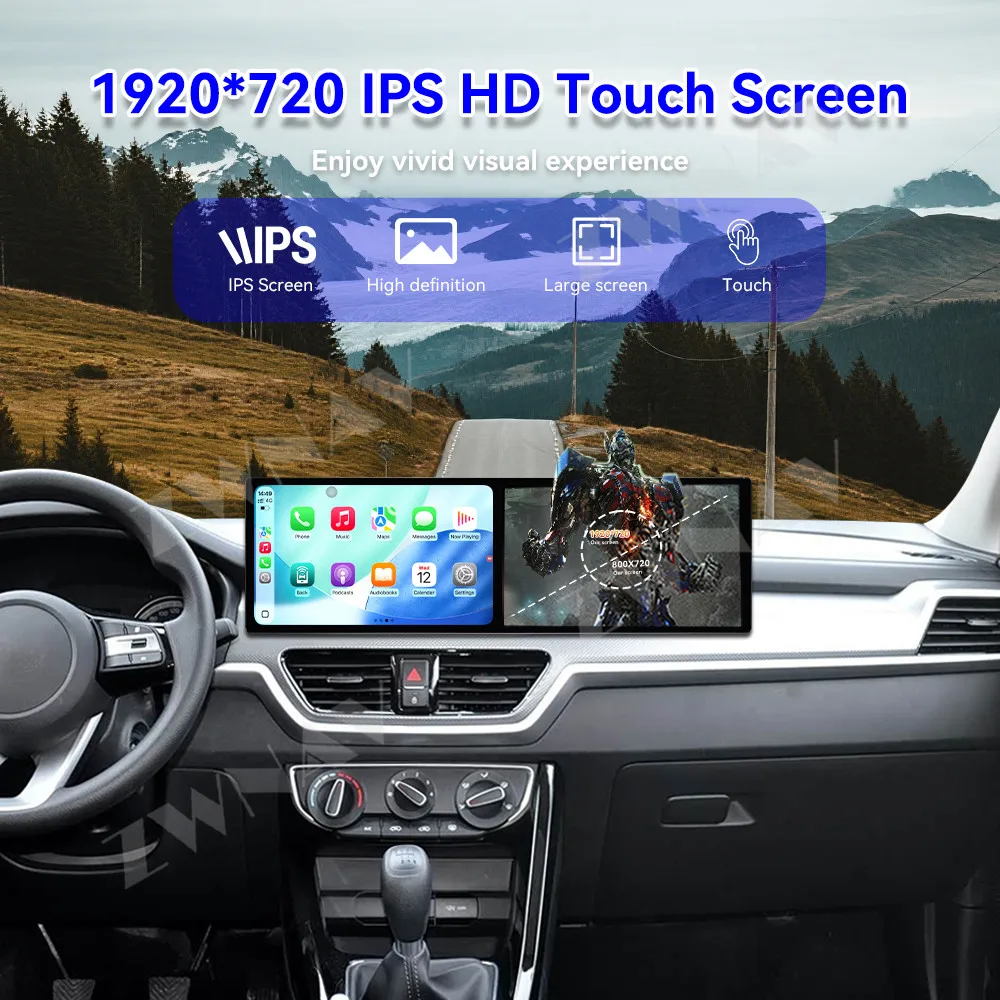 10.1+10.1 inch Carplay Car Radio Touch Screen For Kia Sportage 2018-2019 Android 15 GPS Navigation Multimedia Player Head Unit