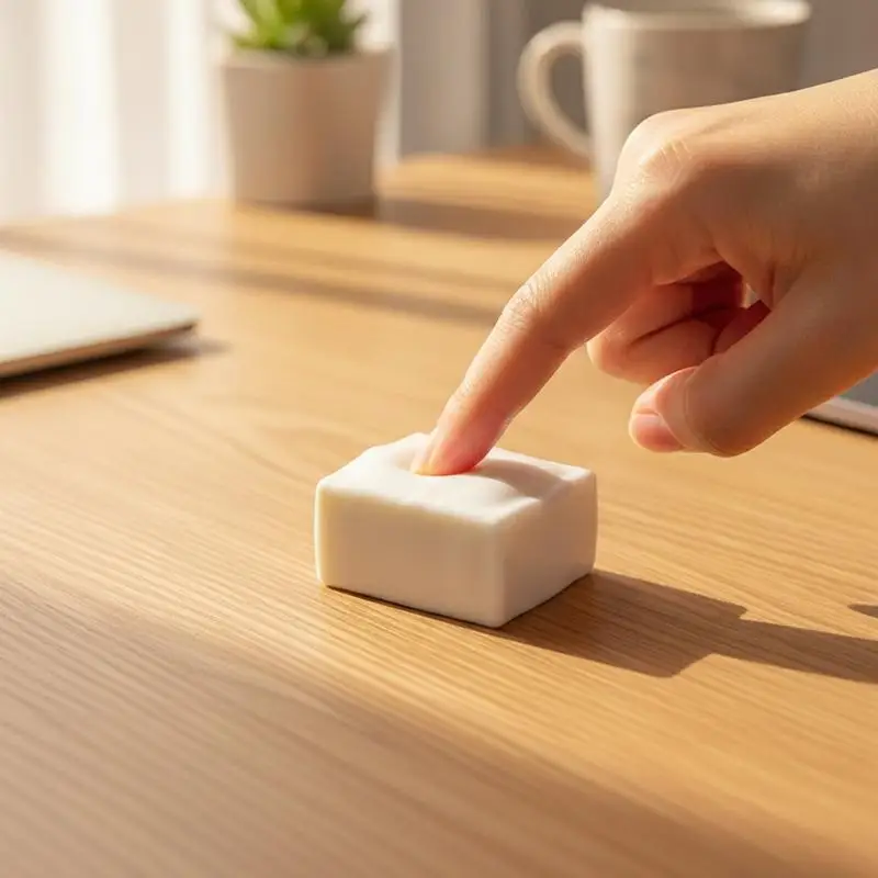 Tofu Fidget Squeeze Toy Soft Texture Crisp Sound Portable Stress Relief Toy for School Home Daily Use