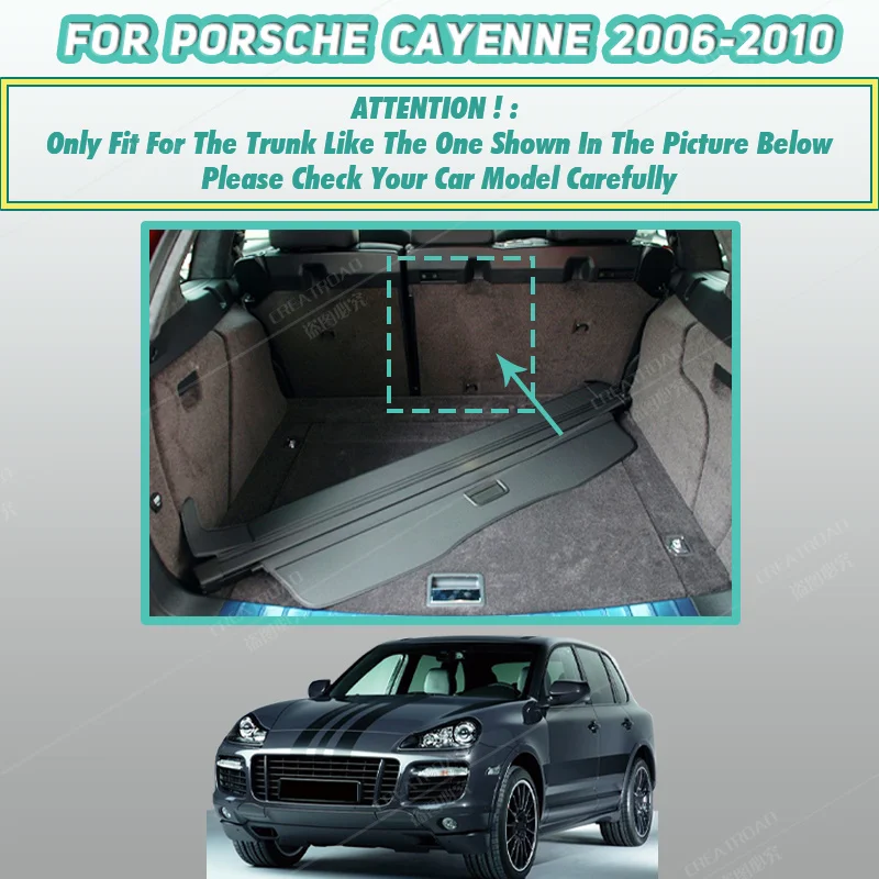 APPDEE Car trunk mat for Porsche Cayenne 2006 2007 2008 2009 2010 cargo liner carpet interior accessories cover