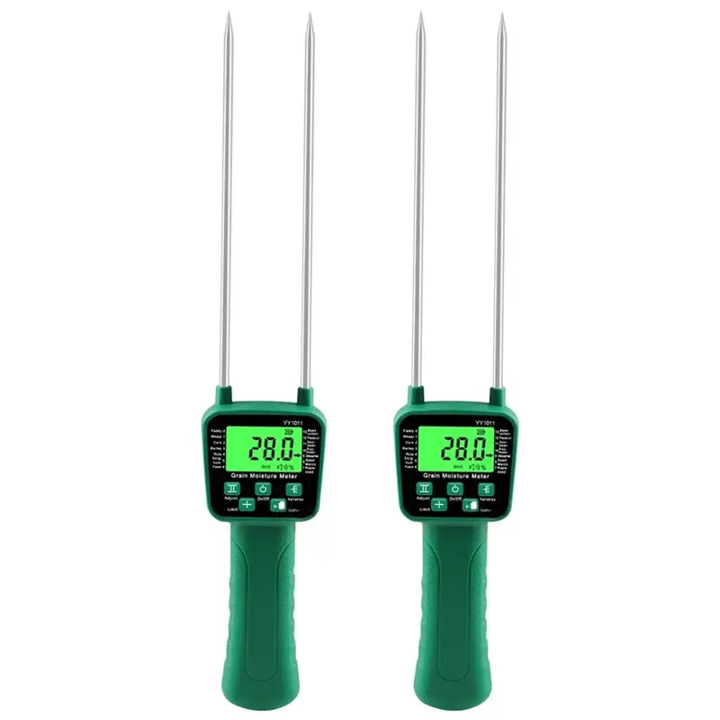 

Benchmade Quality YY-1011 Digital Grain Moisture Meter Hygrometer 2Pc For 14 Crops Including Corn, Wheat, Rice, Peanuts Etc Spec