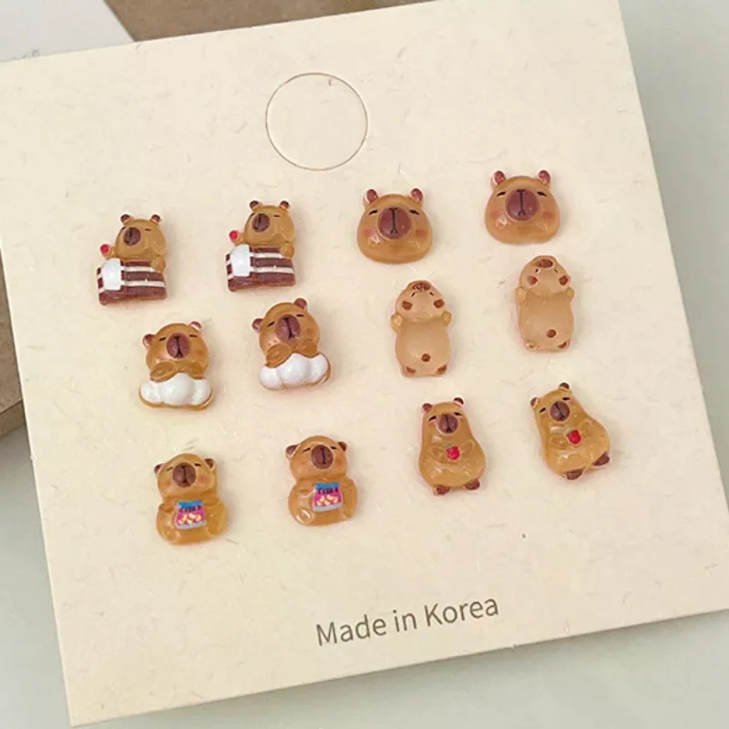 Kawaii 6Pairs Capybara Earrings Set, Cute Cartoon Fashion Accessory for Women and Girls
