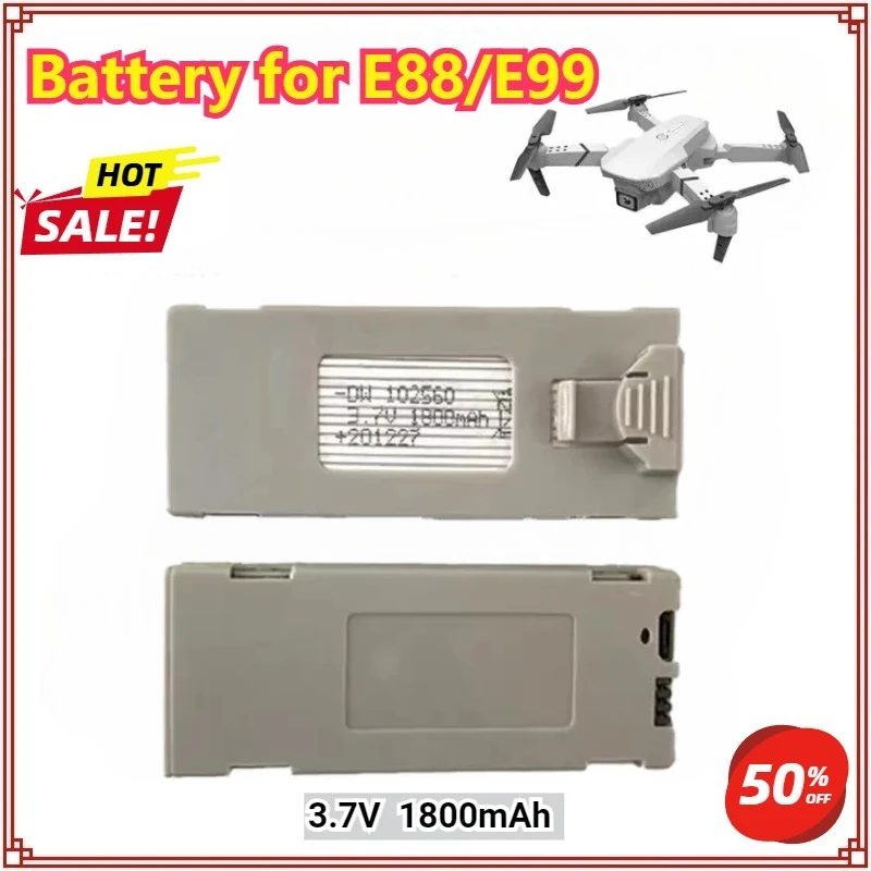 

1800mAh Battery for E99 Drone Accessories K3 Quadcopter Remote Control Aircraft E88 Drone Backup Battery E99 Battery Wholesal
