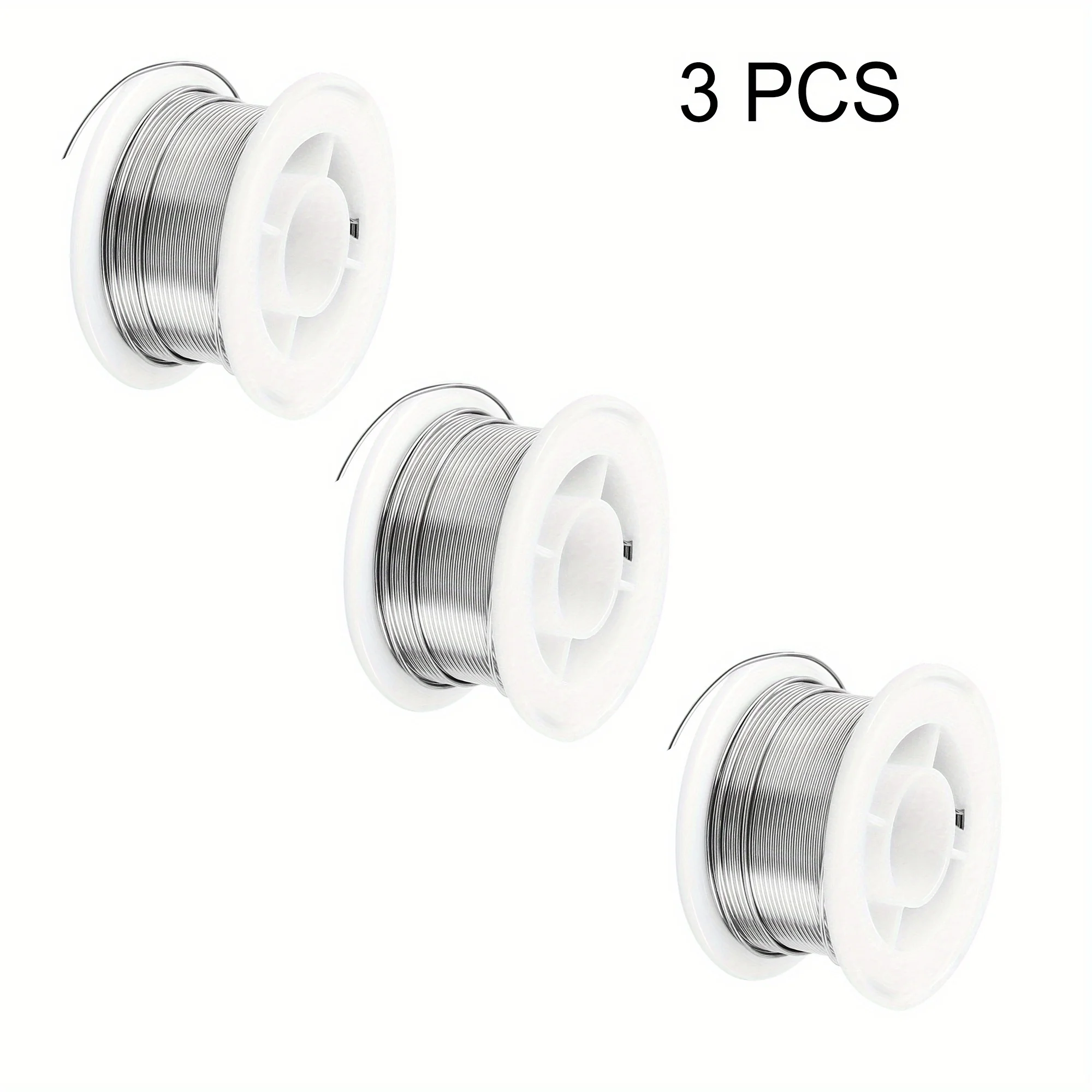 Three rolls of Premium Electrolytic Solder Wire 1.0mm High-Purity Alloy 10.8mm Dia Durable Spool for Precision Electronics DIY
