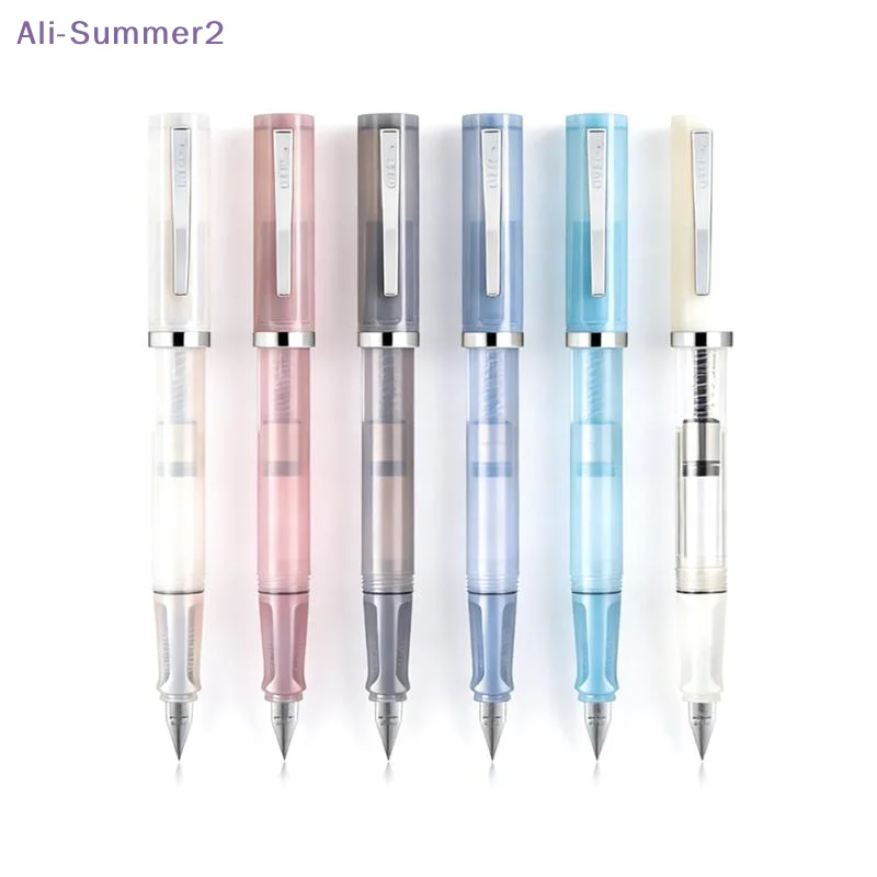 {Summer2} 58D Fountain Pen 6 Colors F EF Nib Ink Pen Writing Calligraphy Pen School Office Stationery PK MAJOHN HONGDIAN