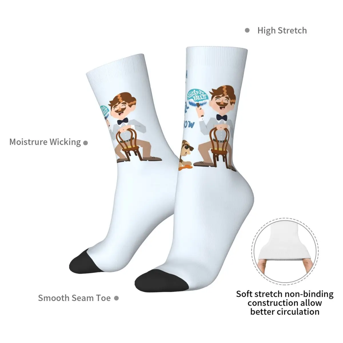 Man Has A Dream Calcetines Harajuku Medias súper suaves Calcetines largos para todas las estaciones Accesorios para regalos de Navidad unisex