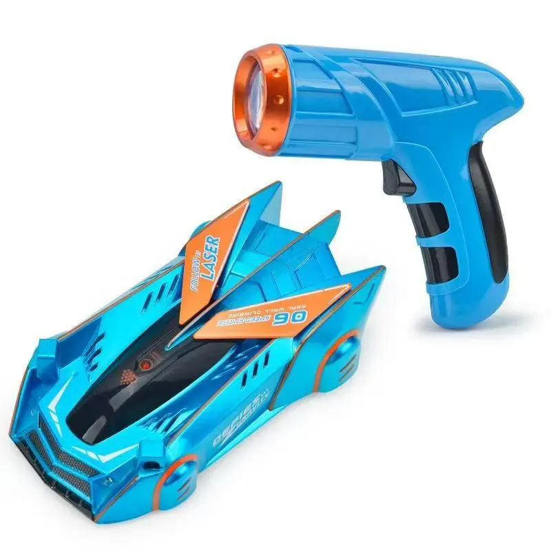 ไลท์เชสติดผนังรถปีนกำแพงเซ็นเซอร์อินฟราเรดรีโมทคอนโทรลผนังขับเคลื่อนสี่ล้อแข่งรถของเล่นเด็ก