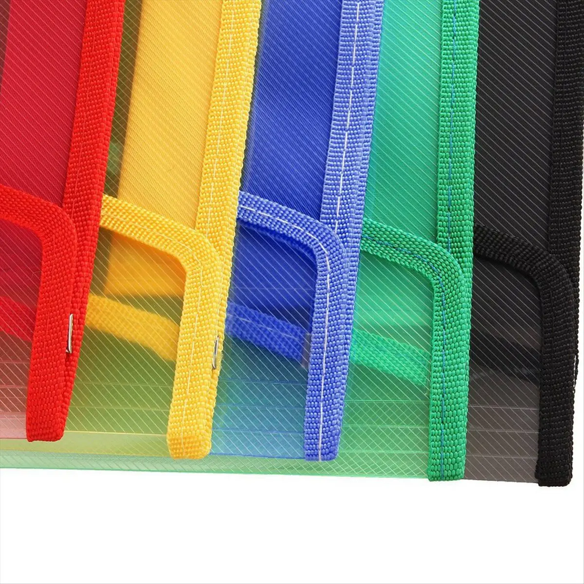 A013 Folder Envelope Expansion File Wallet Storage File Folder with Snap Buckle and Pocket A4 Waterproof Transparent File Bag