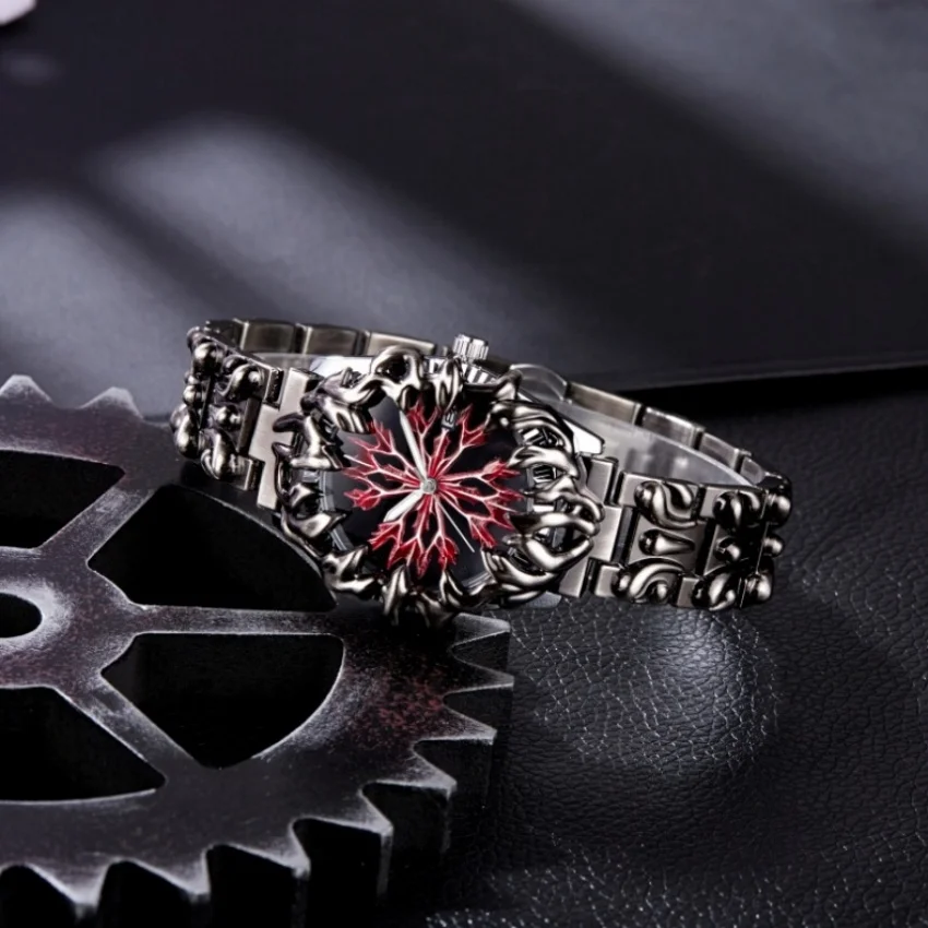 Retro Fashion Vintage Wristwatch Casual Gothic Steampunk Quartz Analog Hand Watches Hip Hop Cool Alien Y2K Male Clock