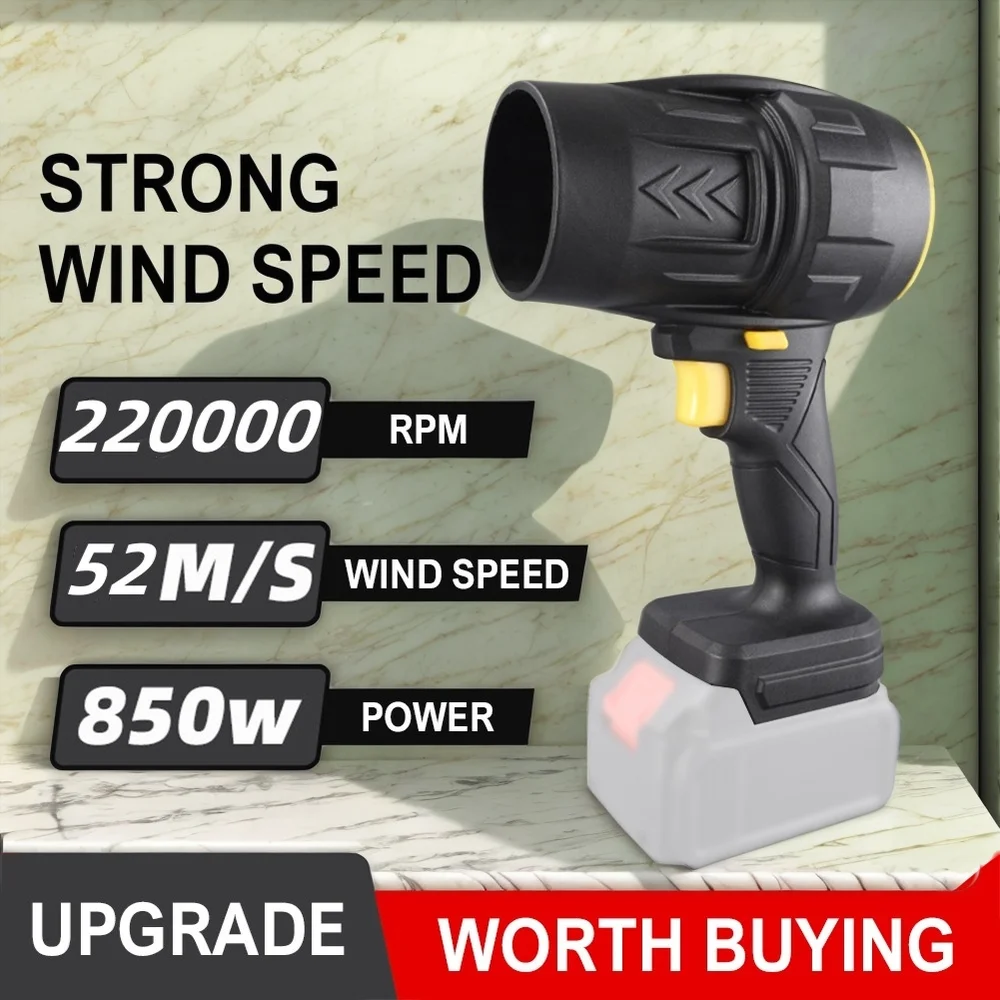 

850W High Power Turbo Fan 500g Thrust Violent Fan Stepless Speed Turbofan Leaf Blower Handheld Mini Jet Fan for Makita Battery