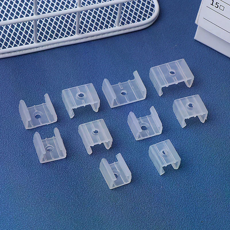 50Pcs Led Connector Fix Plastic Clips Mounting Fixing On Wall For 8/10/12/14/17/18/20MM RGB 5730/5050/2835 Strip Light