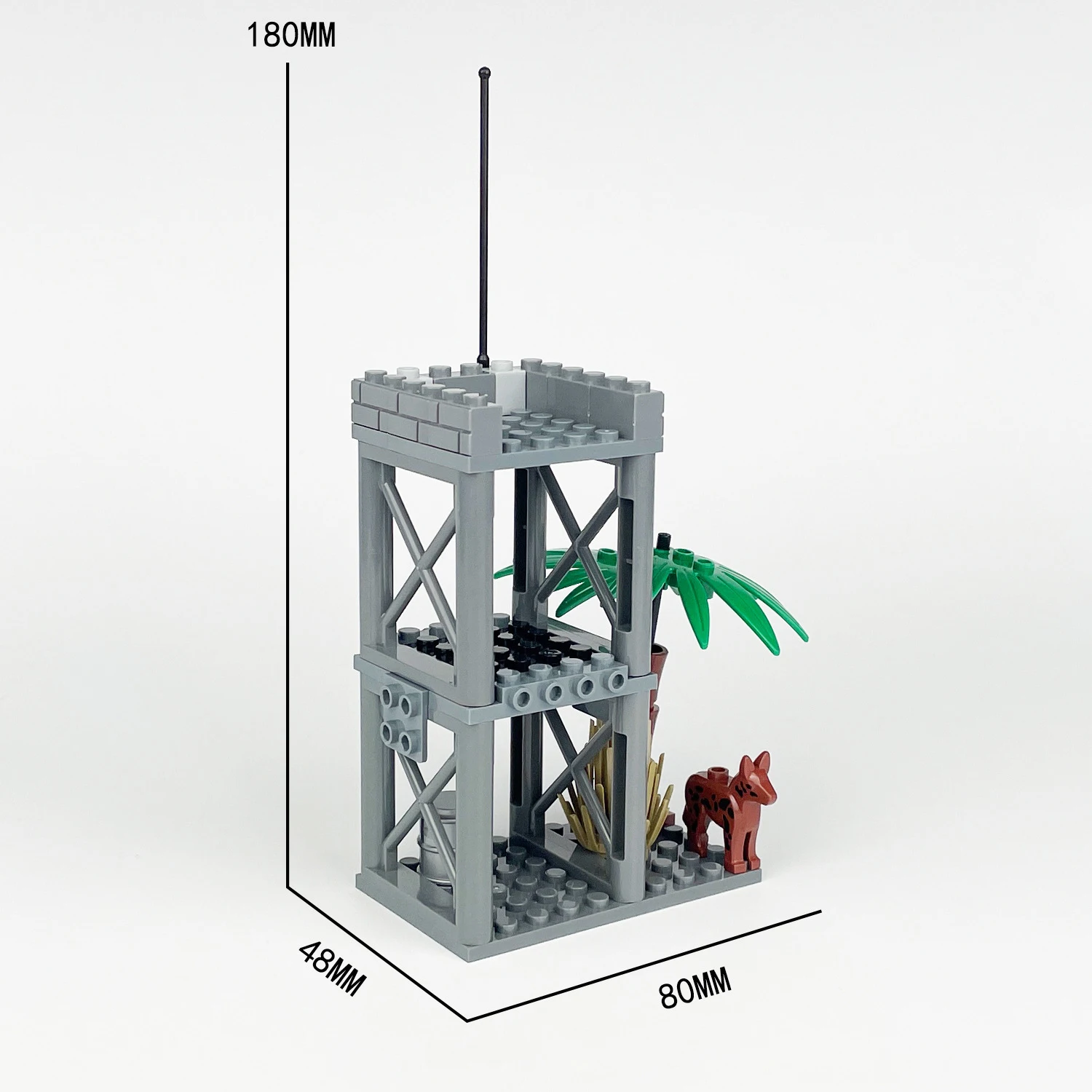 WW2 Militärbasis Wachturm Bausatz Armee Soldat Bausteine Schlachtfeld Modell Spielzeug für Kinder DIY Montage – Detail 10