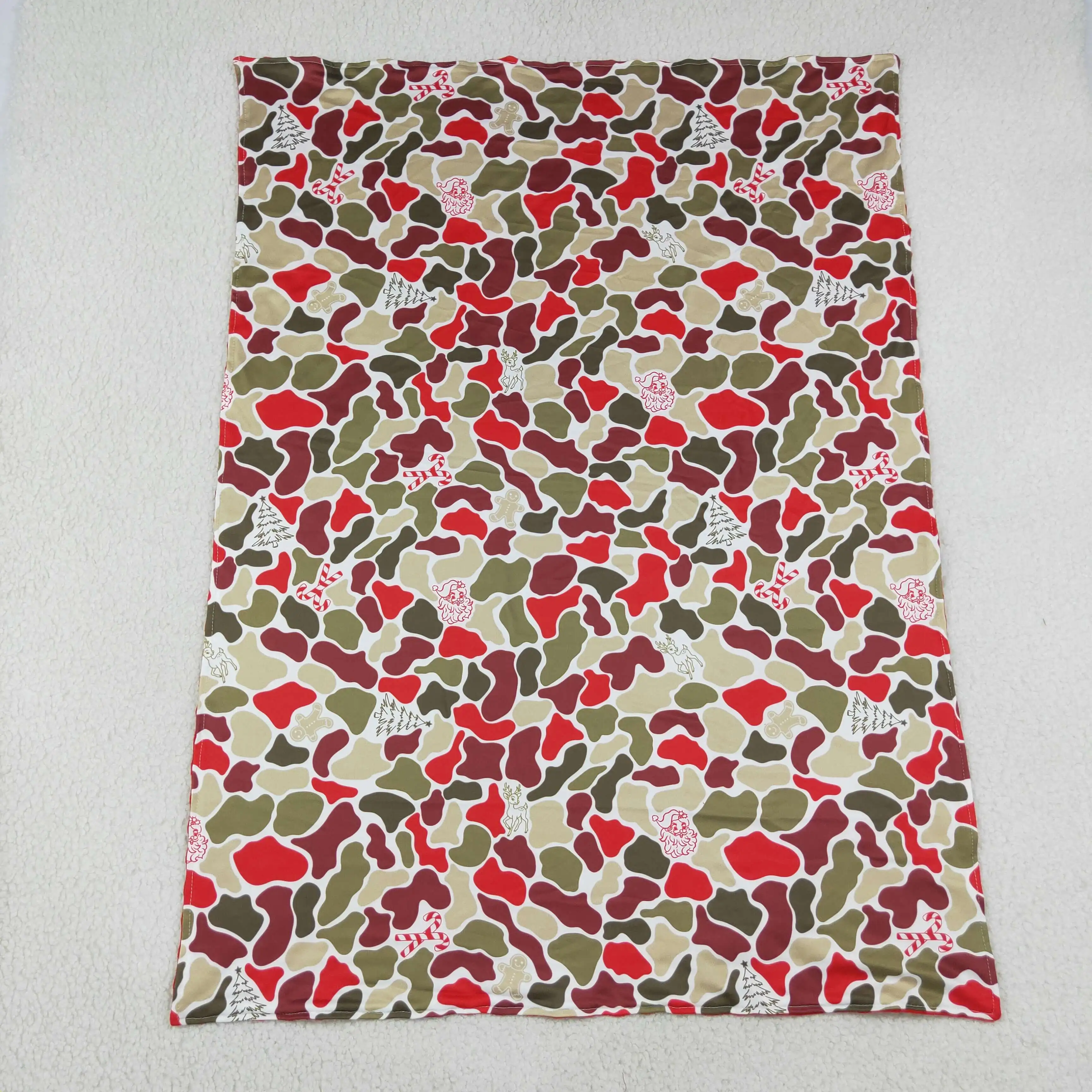 Wholesale Toddler Boys Camo Print Flannel Blanket Baby Boy Children Thin Quilt Kids Tree Christmas Bedding Fleece
