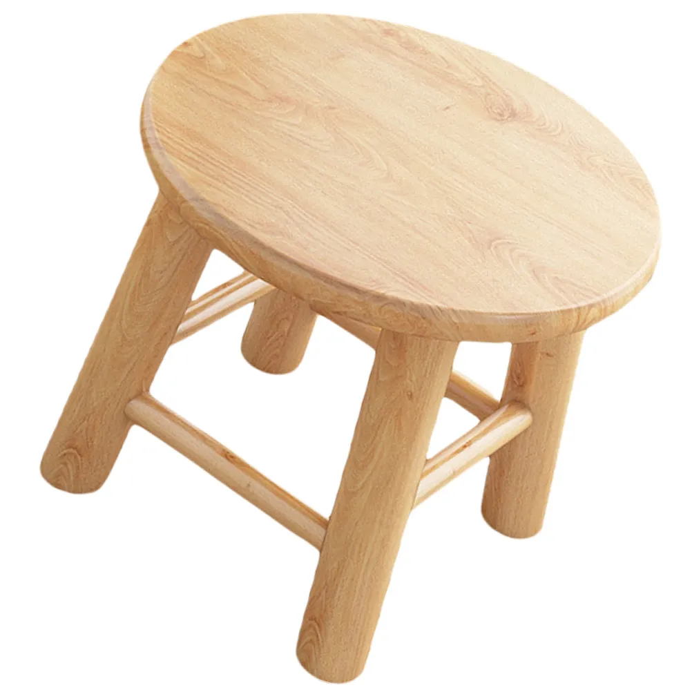 Wooden Step Stool for Bathroom Kitchen Sink Helper Small Lightweight Non Slip Stable Footstool for Elderly