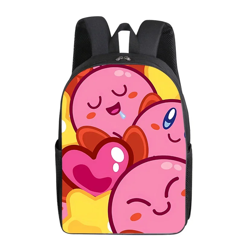 Star Kirbys Teenage Backpack Game Cute Cartoon Print Student Novel Child Back To School Bag Supplies Men Women Official Knapsack