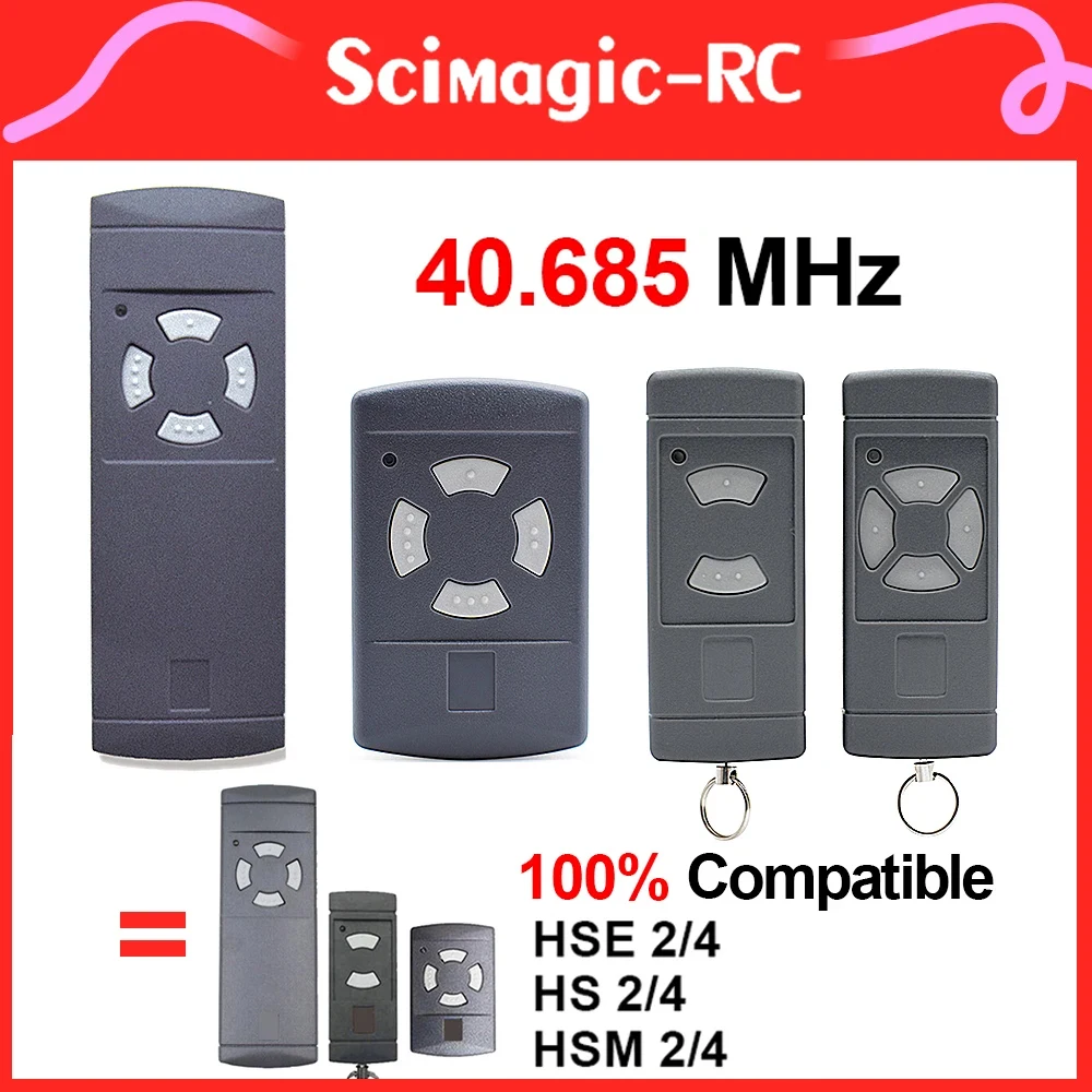 Clone 40.685MHz HSE2 HS2 HS4 HSM2 HSM4 HSE4 Garage Door Remote Control 40mhz Gate Opener